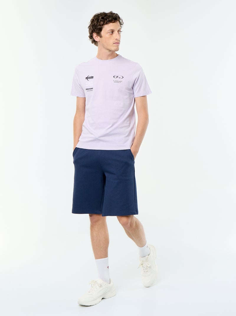 Bermuda en French Terry Bleu - Kiabi