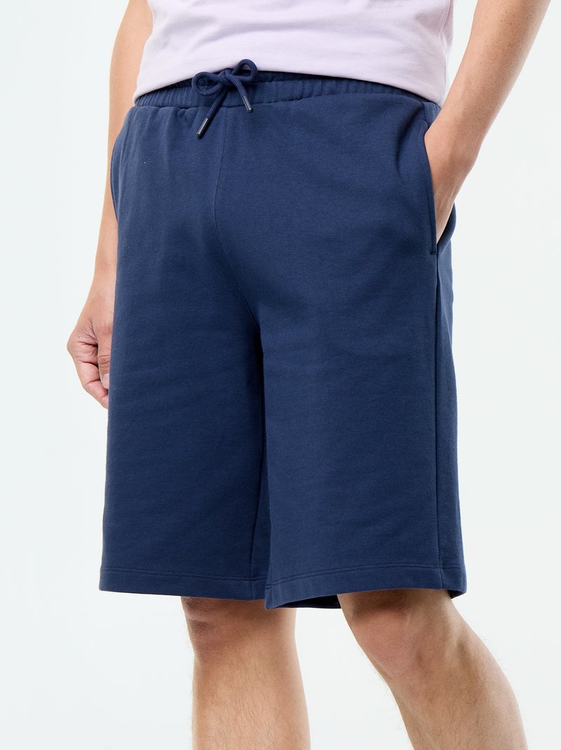 Bermuda en French Terry Bleu - Kiabi