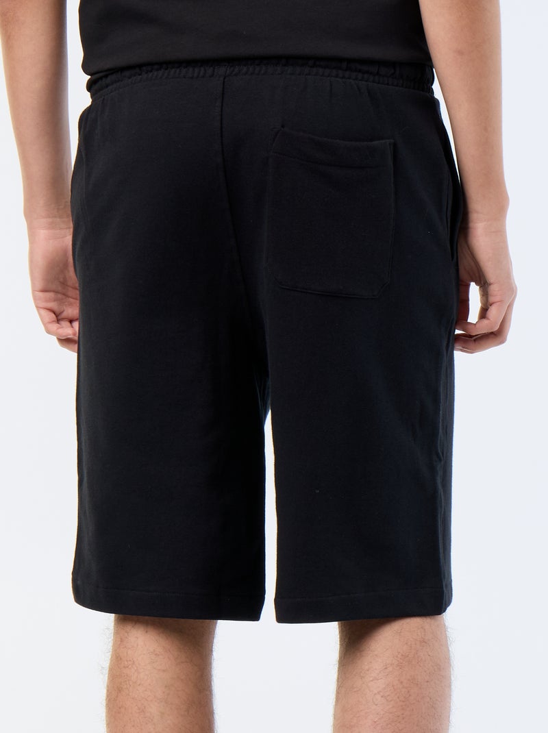 Bermuda en French Terry Noir - Kiabi