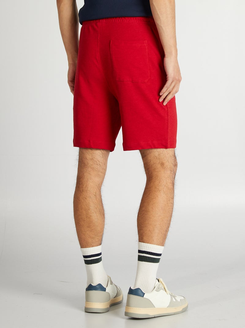 Bermuda en French Terry rouge - Kiabi