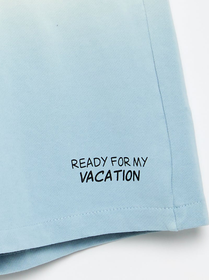 Bermuda en french terry tie and dye Bleu - Kiabi