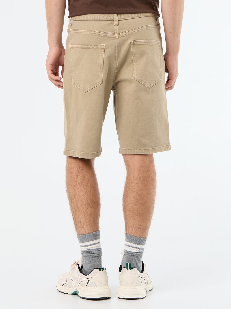 Bermuda en jean 5 poches Beige - Kiabi