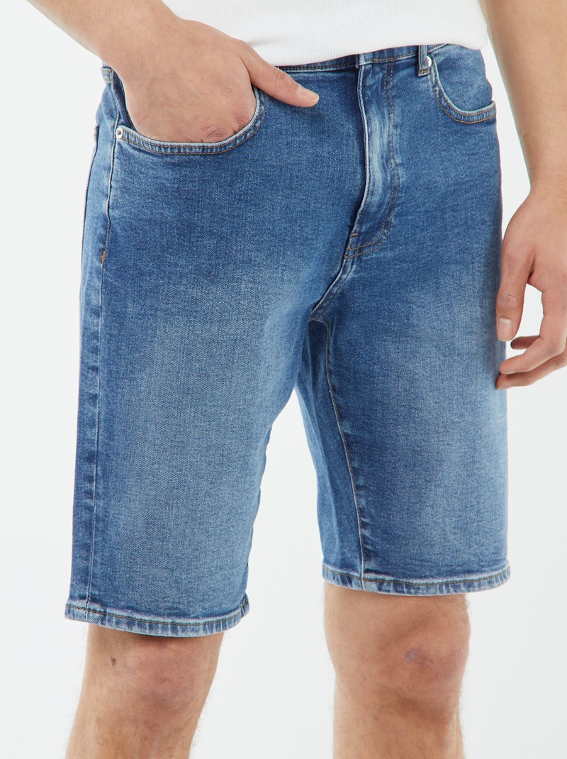 Bermuda en jean 5 poches BLEU - Kiabi