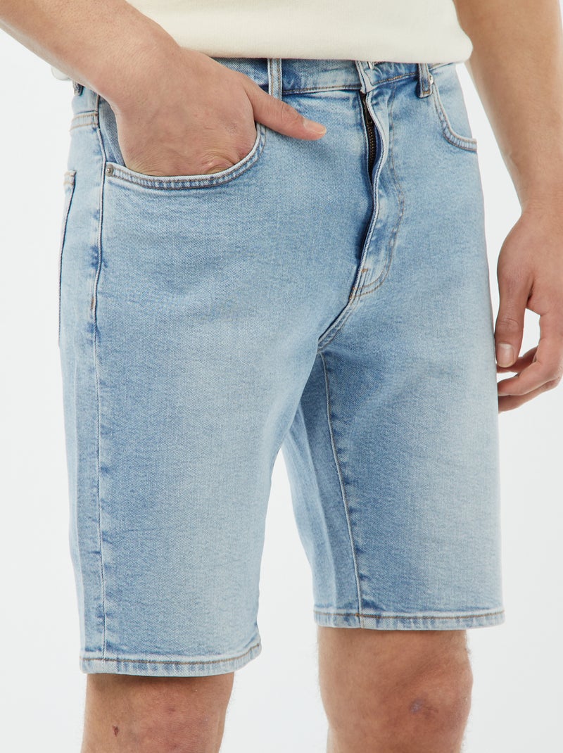 Bermuda en jean 5 poches BLEU - Kiabi
