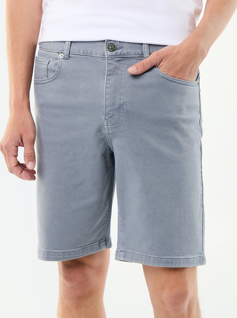 Bermuda en jean 5 poches Gris - Kiabi