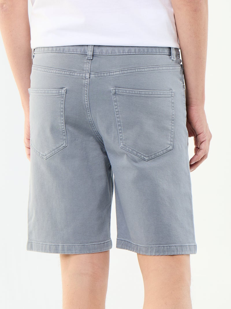 Bermuda en jean 5 poches Gris - Kiabi