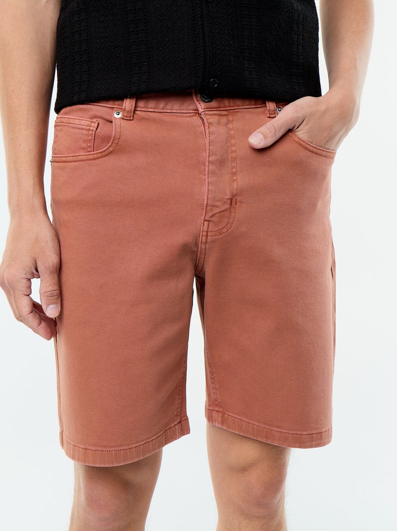 Bermuda en jean 5 poches Rose - Kiabi