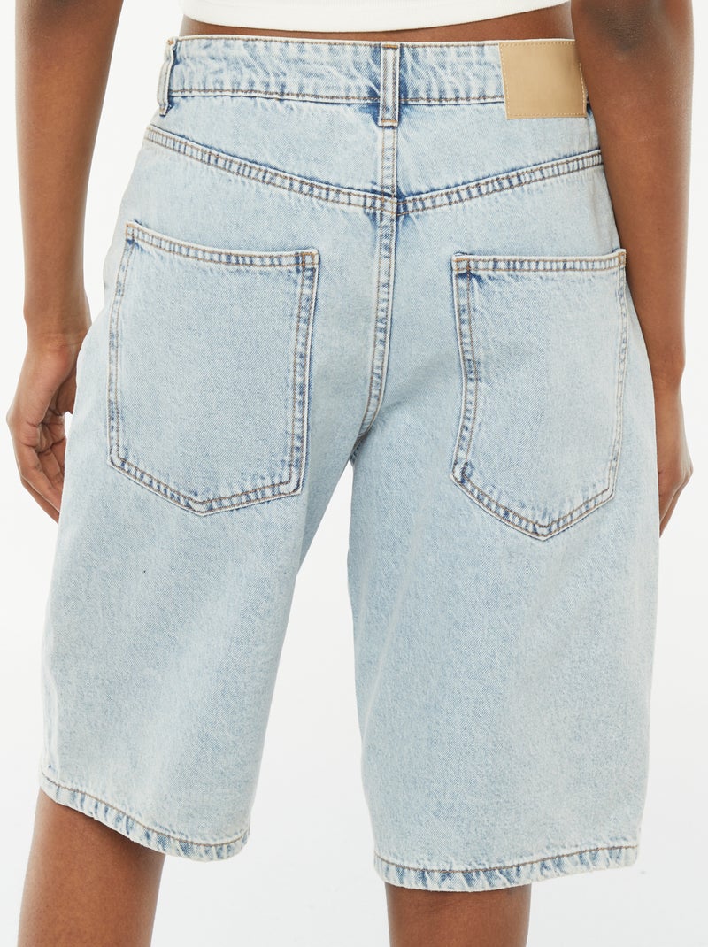 Bermuda en jean à 5 poches Bleu - Kiabi