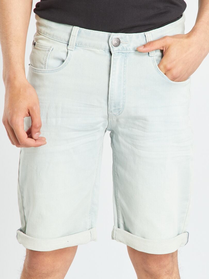 Bermuda en jean à taille standard Triple stone - Kiabi