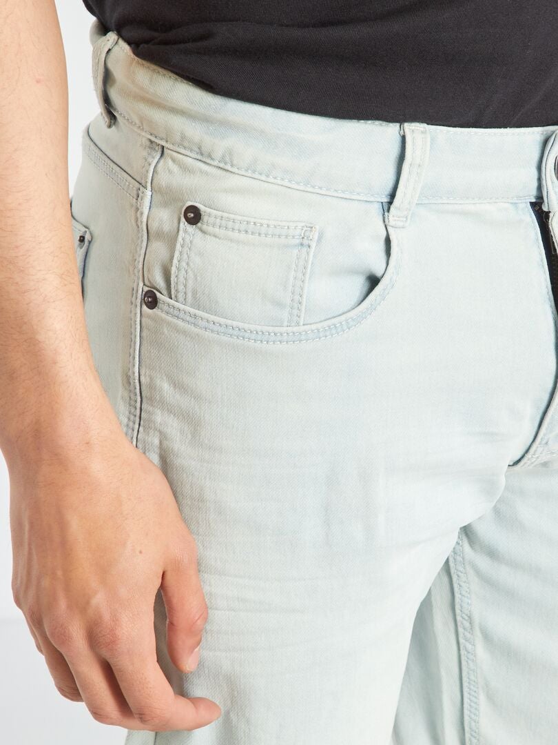 Bermuda en jean à taille standard Triple stone - Kiabi