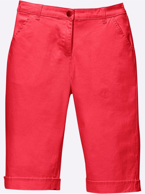 Bermuda en jean avec ceinture élastique et poches devant - Taille standard - Moda Vilona - Kiabi