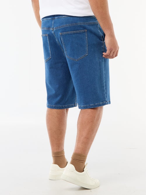 Bermuda en jean avec cordons de serrage - Kiabi