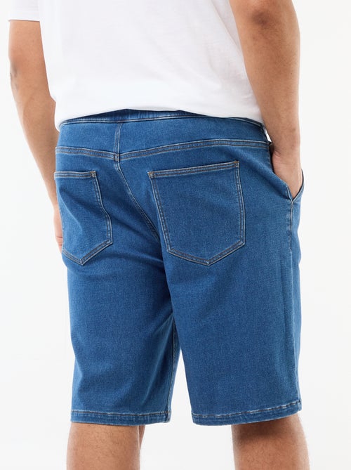 Bermuda en jean avec cordons de serrage - Kiabi