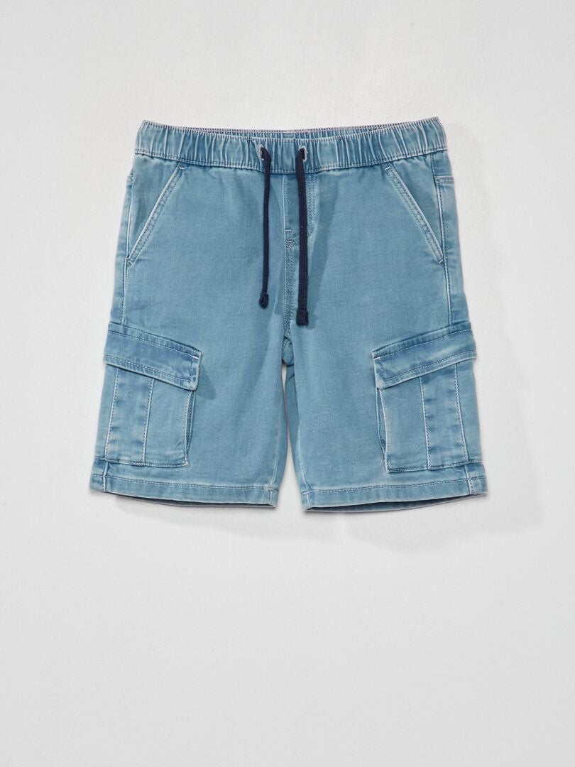Bermuda en jean avec poches Bleu - Kiabi