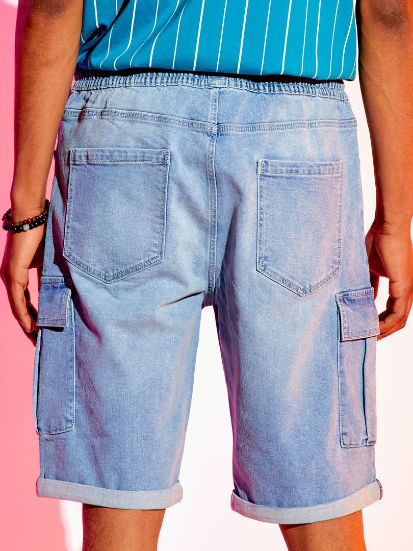 Bermuda en jean avec poches cargos Trile stone - Kiabi