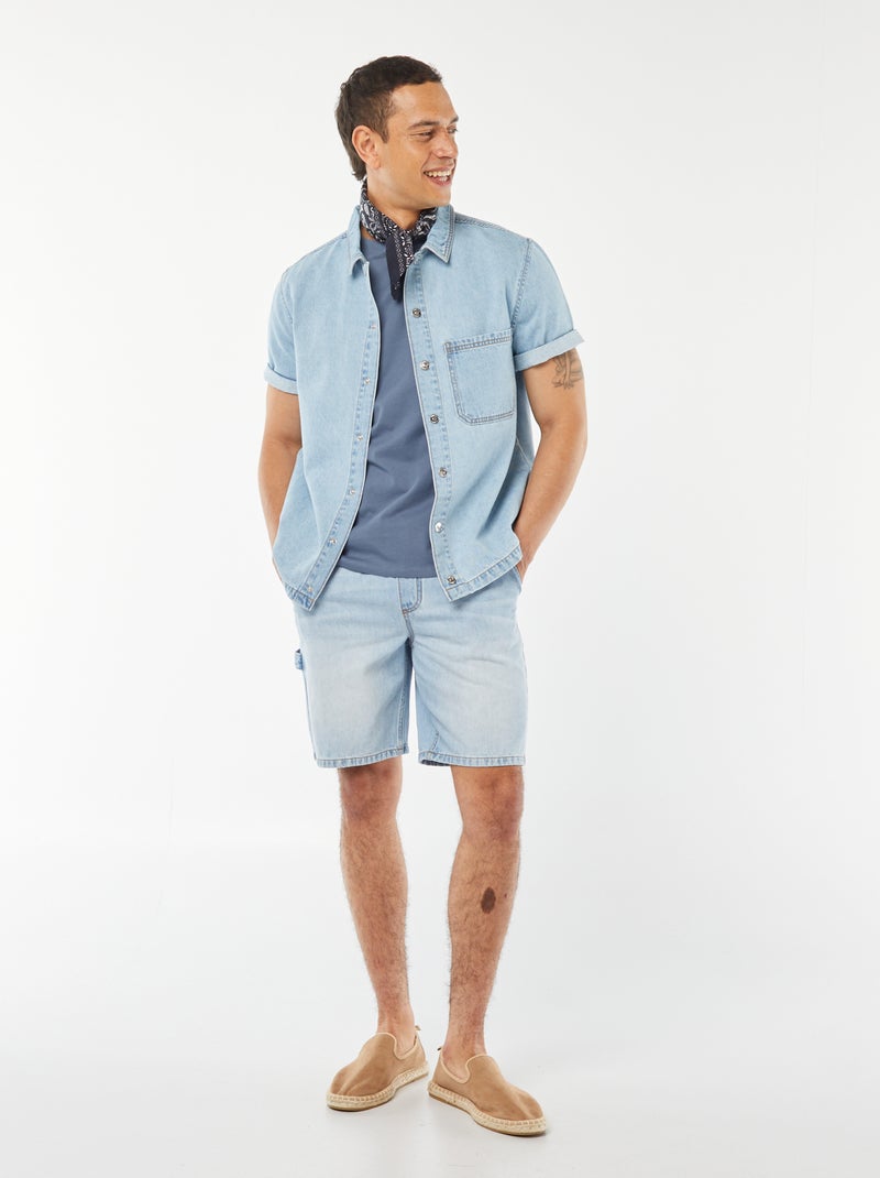 Bermuda en jean avec poches Triple stone - Kiabi