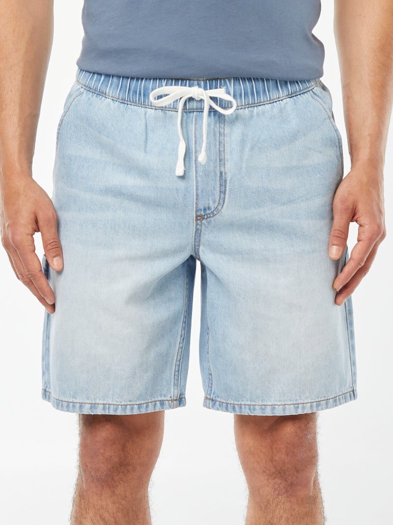 Bermuda en jean avec poches Triple stone - Kiabi
