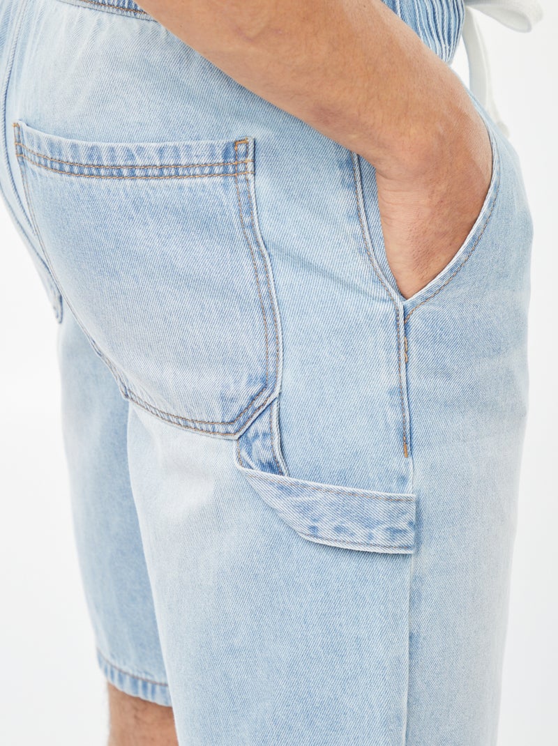 Bermuda en jean avec poches Triple stone - Kiabi