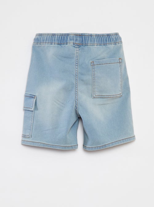 Bermuda en jean avec taille élastiquée - Kiabi
