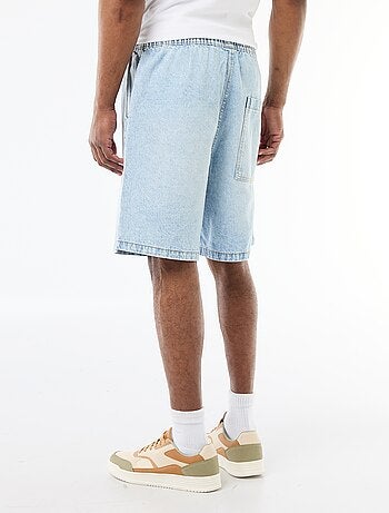 Bermuda en jean avec taille élastiquée