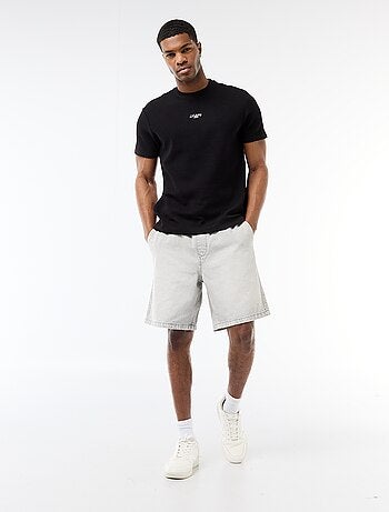 Bermuda en jean avec taille élastiquée