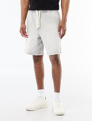 Bermuda en jean avec taille élastiquée
