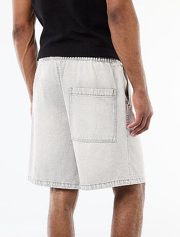 Bermuda en jean avec taille élastiquée