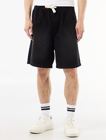 Bermuda en jean avec taille élastiquée