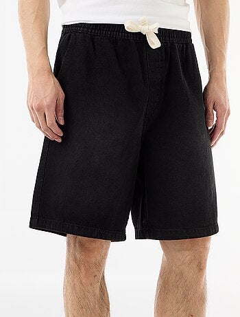 Bermuda en jean avec taille élastiquée