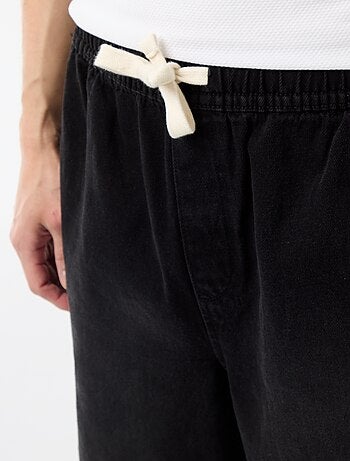 Bermuda en jean avec taille élastiquée