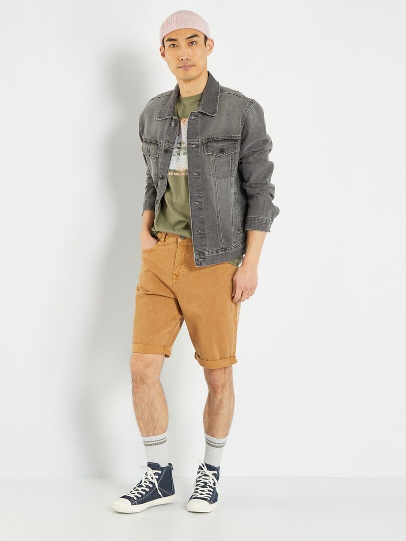 Bermuda en jean Beige - Kiabi