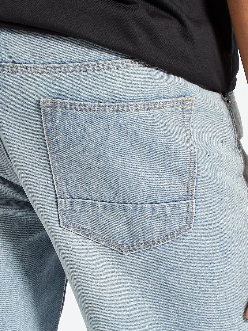 Short En Jean Bleu Clair Vintage À Taille Haute | Denim | PLT FR