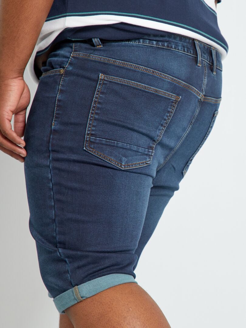 Bermuda en jean bleu indigo - Kiabi