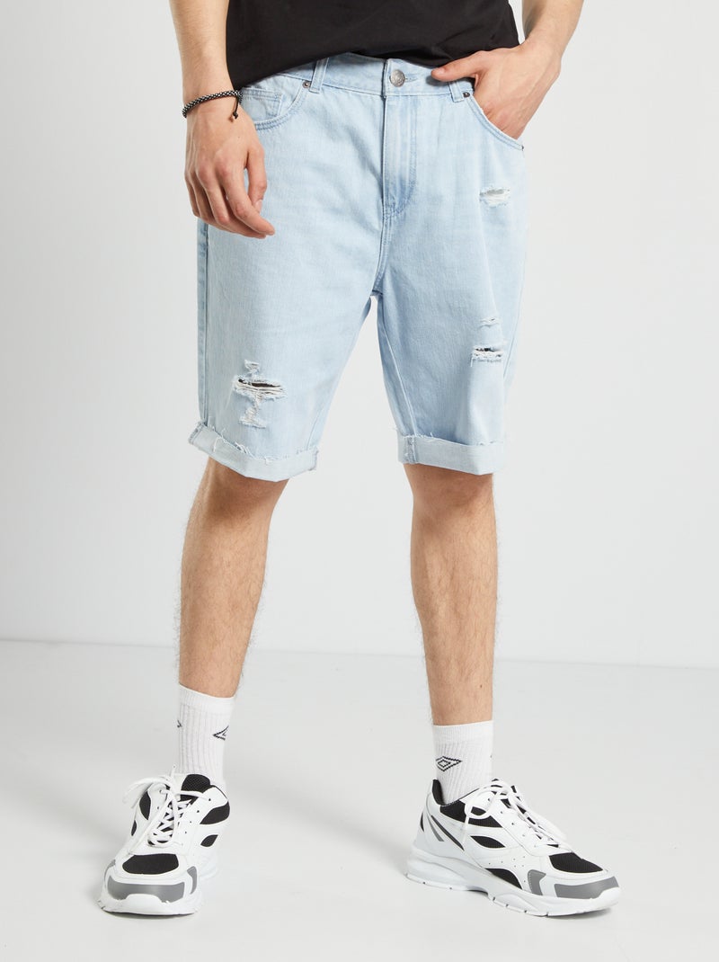 Bermuda en jean bleu - Kiabi