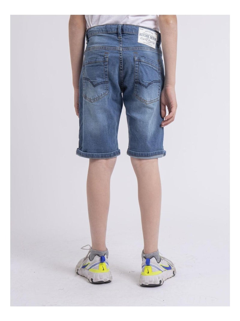 Bermuda en jean BLOOPY garçon Bleu clair - Kiabi