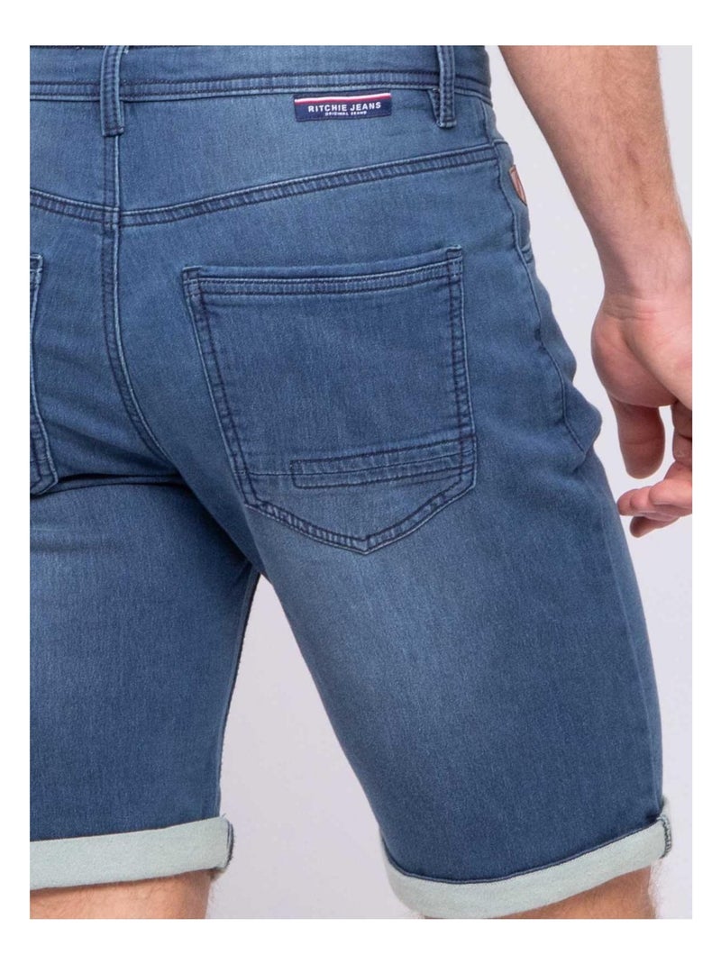 Bermuda en jean BRICO Bleu clair - Kiabi