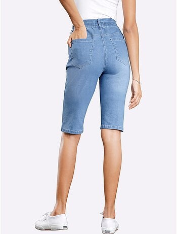 Bermuda En Jean Ceinture Haute - Taille Standard - Moda Vilona
