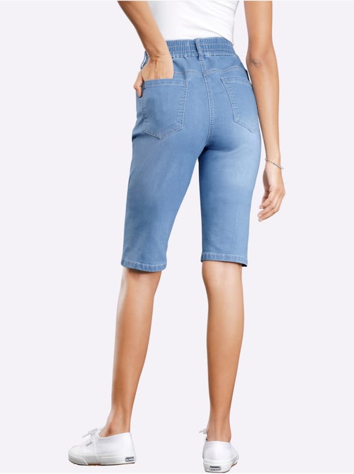 Bermuda En Jean Ceinture Haute - Taille Standard - Moda Vilona - Kiabi Bermuda En Jean Ceinture Haute - Taille Standard - Moda Vilona - Kiabi