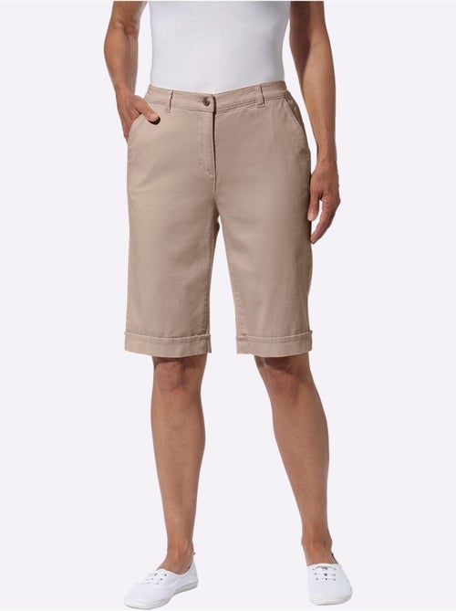 Bermuda en jean décontracté avec ceinture élastique et poches - Taille standard - Moda Vilona - Kiabi Bermuda en jean décontracté avec ceinture élastique et poches - Taille standard - Moda Vilona - Kiabi