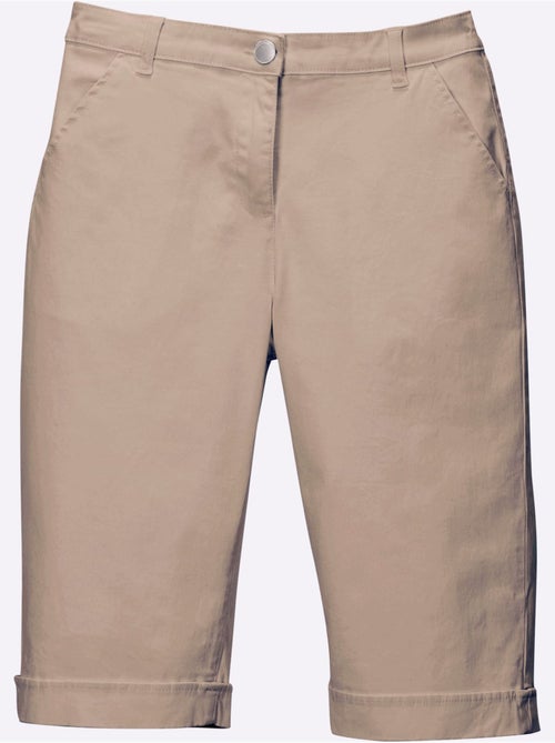 Bermuda en jean décontracté avec ceinture élastique et poches - Taille standard - Moda Vilona - Kiabi Bermuda en jean décontracté avec ceinture élastique et poches - Taille standard - Moda Vilona - Kiabi