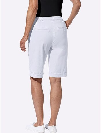 Bermuda en jean décontracté avec ceinture élastique et poches - Taille standard - Moda Vilona