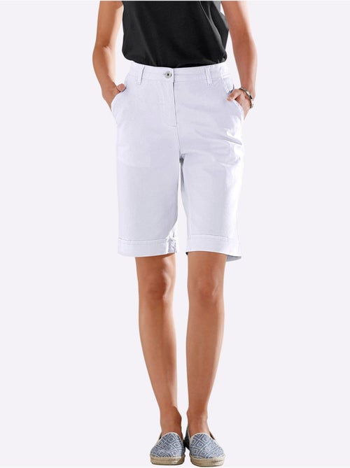 Bermuda en jean décontracté avec ceinture élastique et poches - Taille standard - Moda Vilona - Kiabi