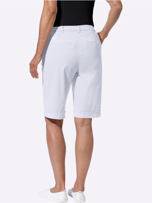 Bermuda en jean décontracté avec ceinture élastique et poches - Taille standard - Moda Vilona - Kiabi