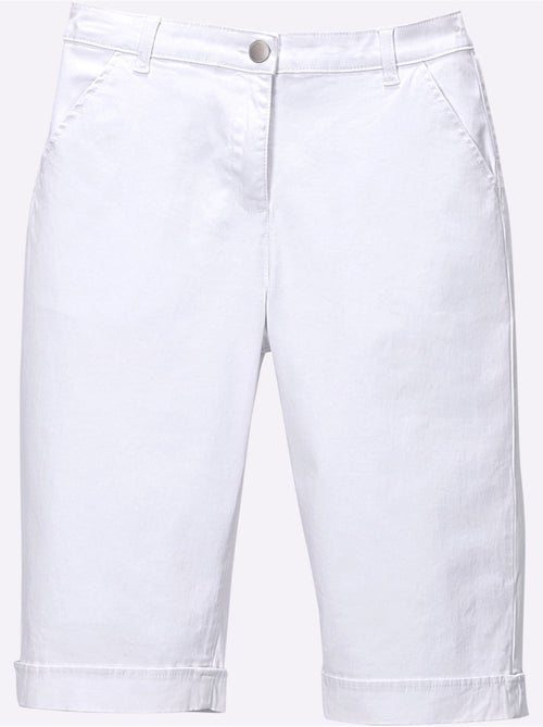 Bermuda en jean décontracté avec ceinture élastique et poches - Taille standard - Moda Vilona - Kiabi