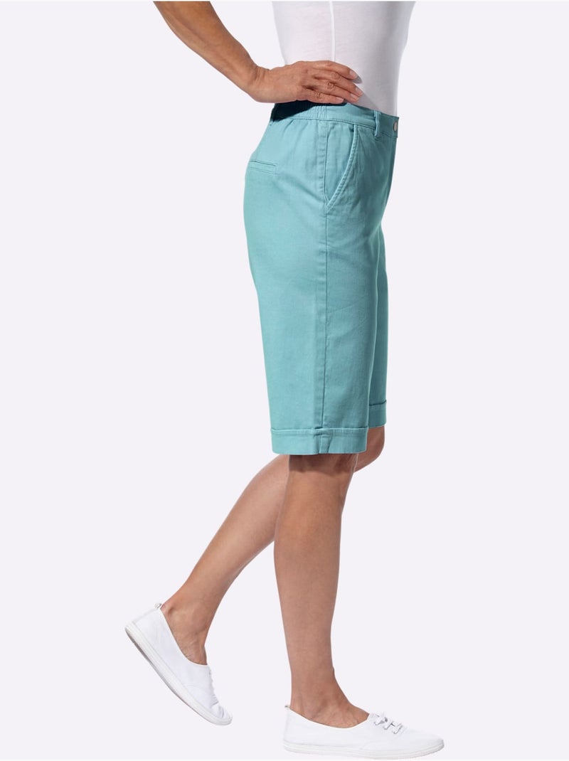Bermuda en jean décontracté avec ceinture élastique et poches - taille standard - moda vilona Bleu encre - Kiabi