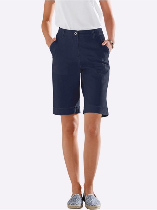 Bermuda en jean décontracté avec ceinture élastique et poches - Taille standard - Moda Vilona - Kiabi