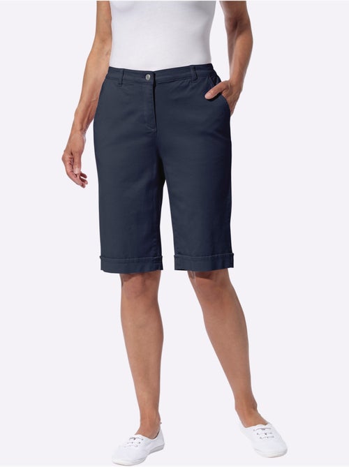 Bermuda en jean décontracté avec ceinture élastique et poches - Taille standard - Moda Vilona - Kiabi