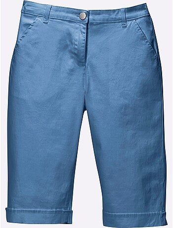 Bermuda en jean décontracté avec ceinture élastique et poches - Taille standard - Moda Vilona