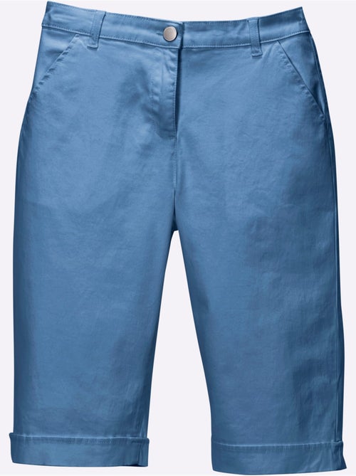 Bermuda en jean décontracté avec ceinture élastique et poches - Taille standard - Moda Vilona - Kiabi Bermuda en jean décontracté avec ceinture élastique et poches - Taille standard - Moda Vilona - Kiabi
