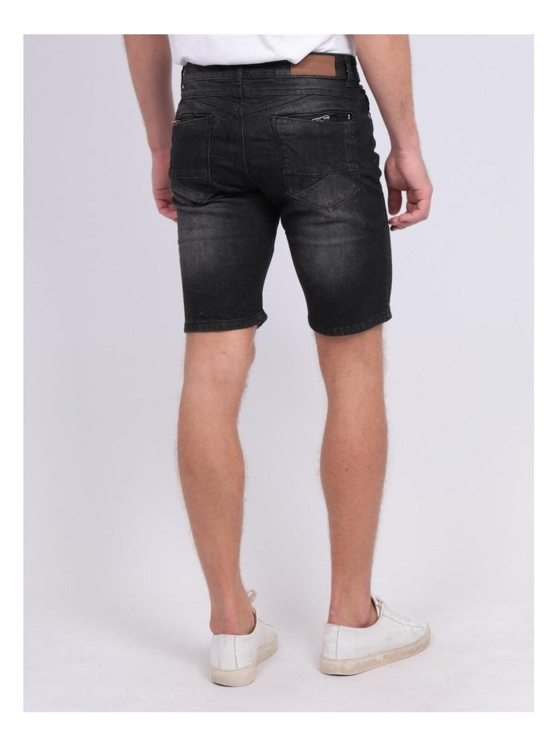 Bermuda en jean droit BILLING Noir - Kiabi